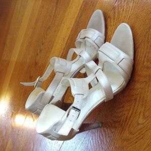 Via Spiga nude strappy heels